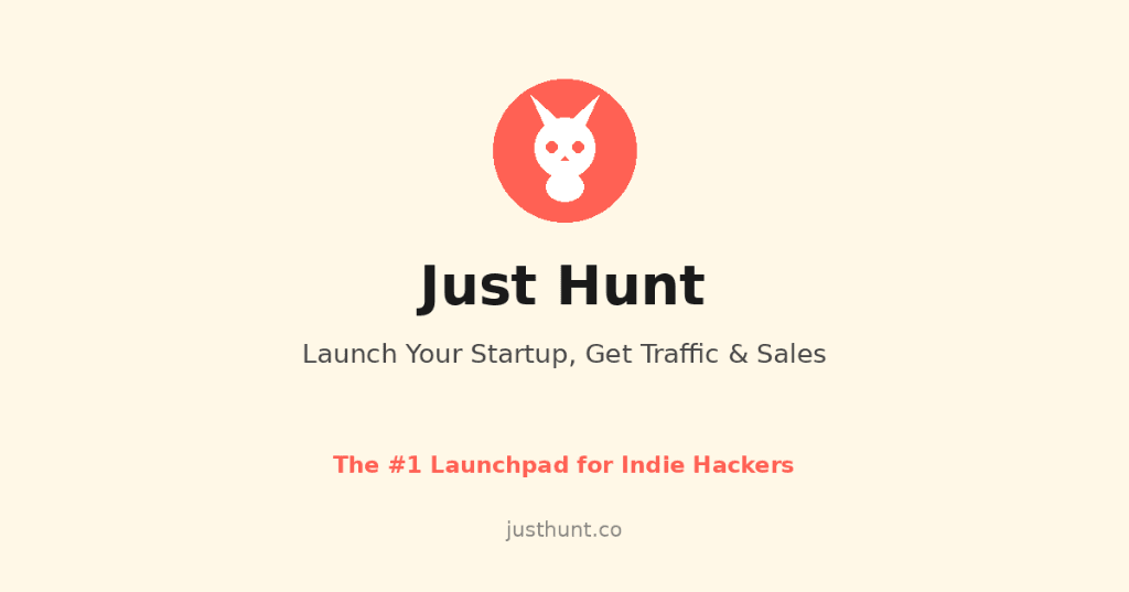 JustHunt website preview