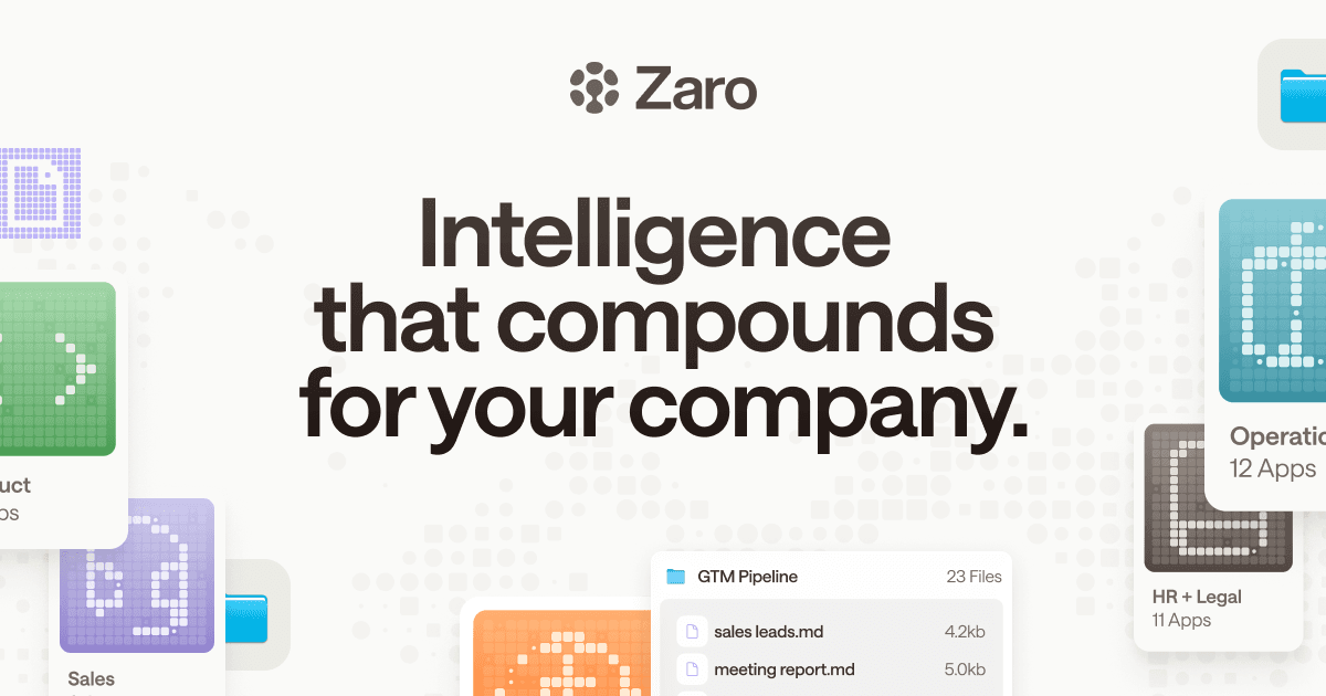 Zaro interface screenshot
