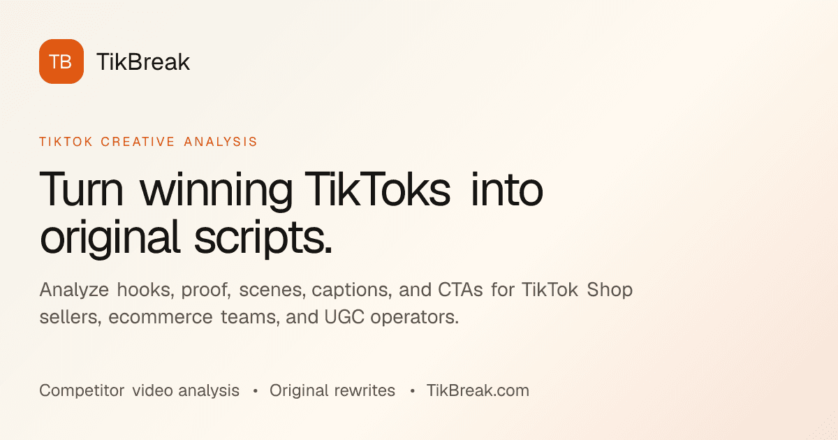 TikTok Creative Analysis interface screenshot