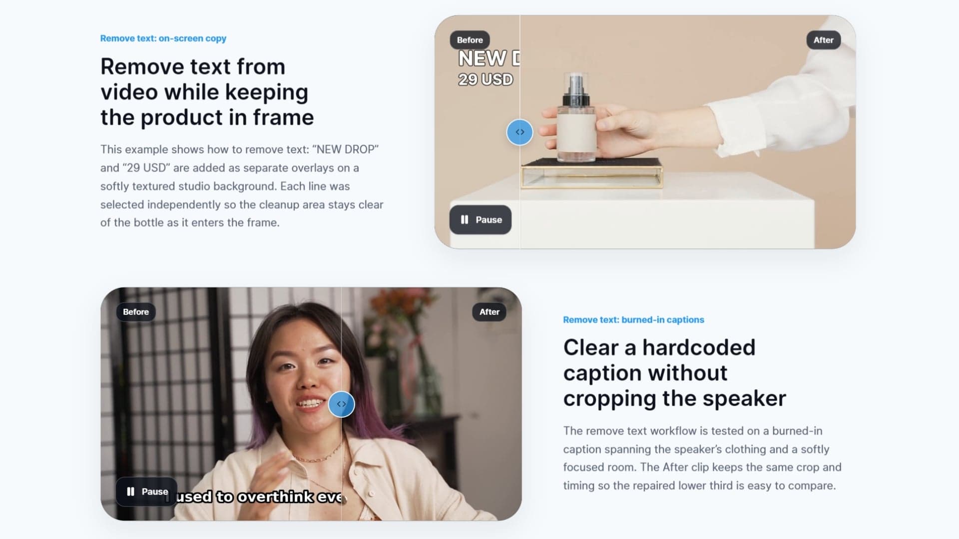 AI Video Text Remover interface screenshot