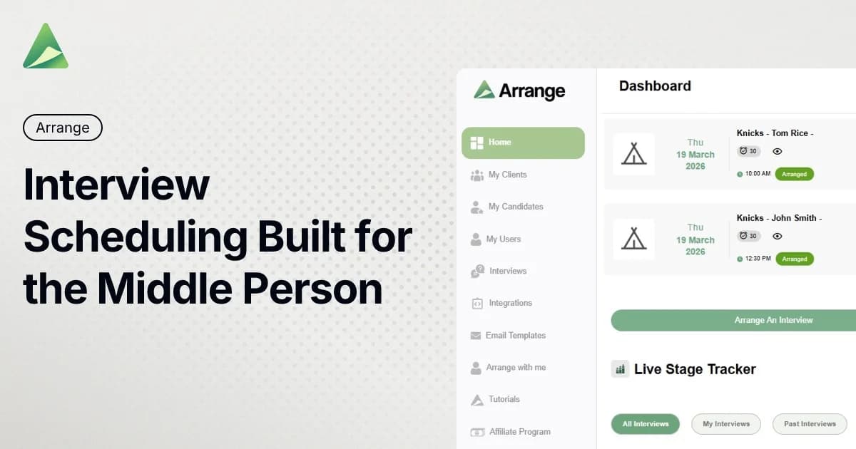 Arrange interface screenshot