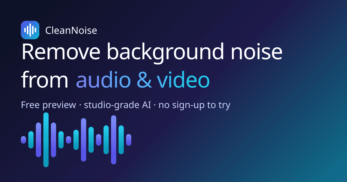 CleanNoise interface screenshot