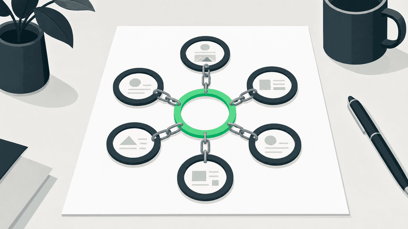 Visual representation of how backlinks create connections between websites, illustrating the concept of editorial votes and authority transfer for new domains.